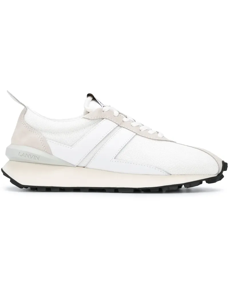 Lanvin Sneakers mit Kontrasteinsätzen - Weiß Weiß