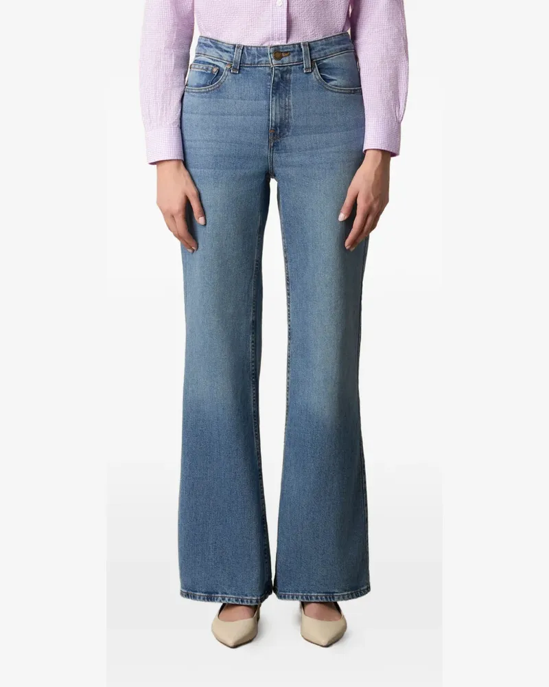 Brooks Brothers logo-embroidered belt-loop jeans - Blau Blau