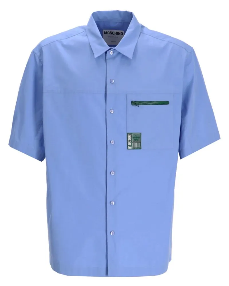 Moschino Hemd mit Applikation - Blau Blau