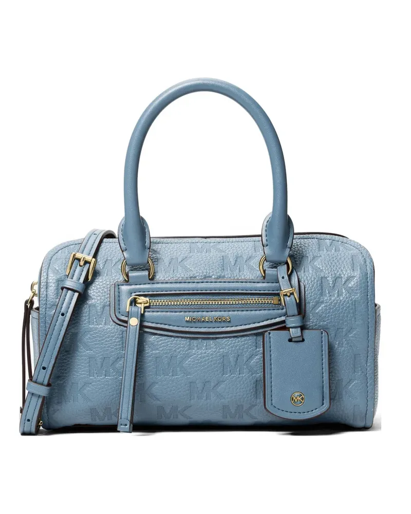 Michael Kors logo-debossed pebbled tote bag - Blau Blau