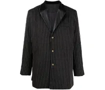 Gestreiftes Sakko - Schwarz