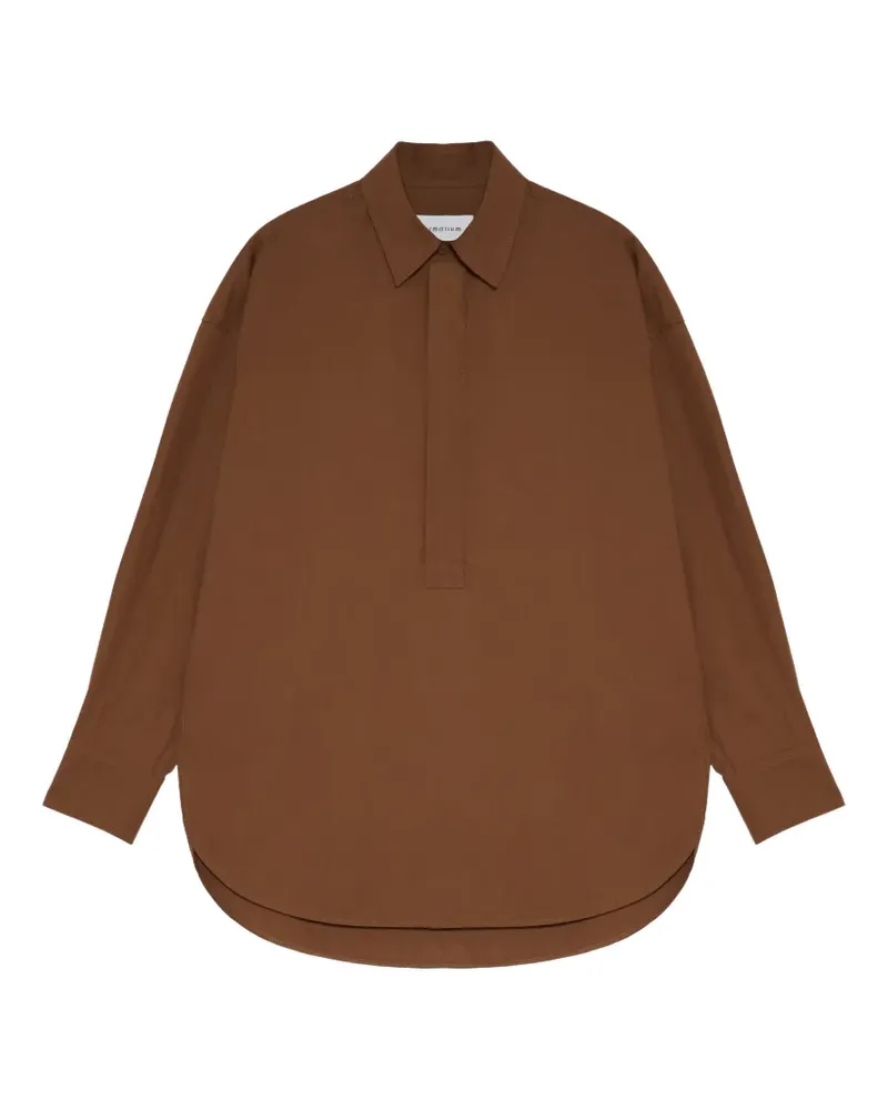 ARMARIUM Candela curved-hem shirt - Braun Braun
