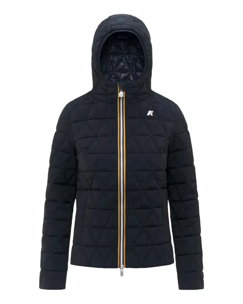 K-Way Madlaine triangular-quilted hooded jacket - Blau Blau