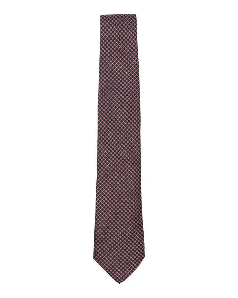 Canali geometric-pattern tie - Schwarz Schwarz