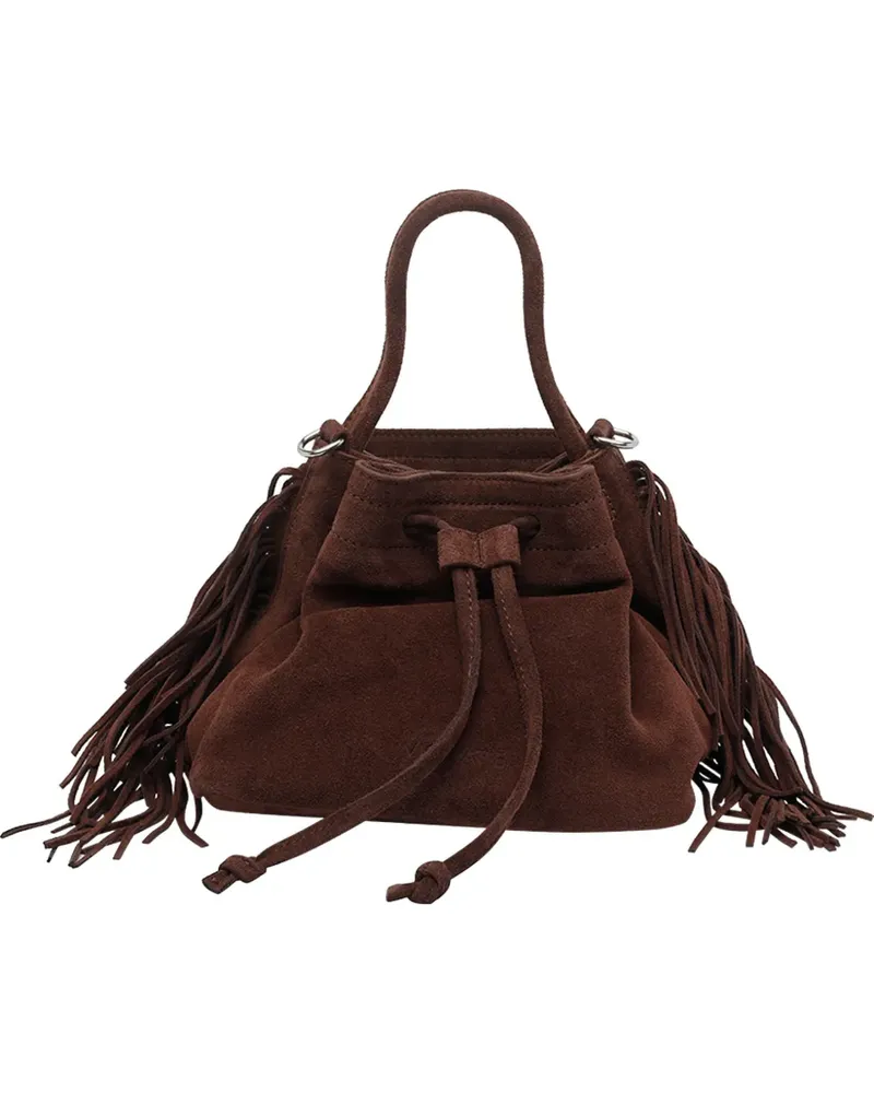 Vic Matié Sense fringe-detail shoulder bag - Braun Braun