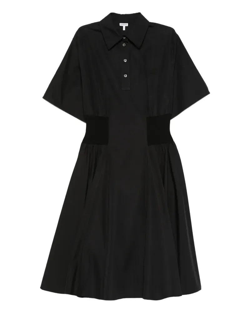 Loewe Midikleid mit Polokragen - Schwarz Schwarz