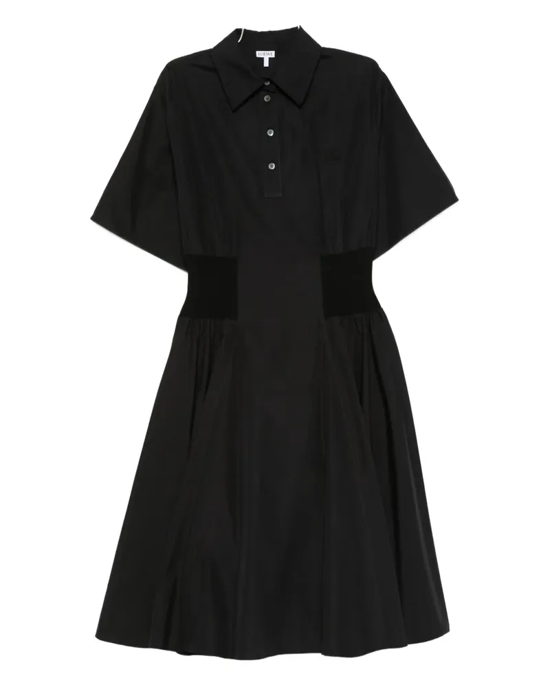 Loewe Midikleid mit Polokragen - Schwarz Schwarz