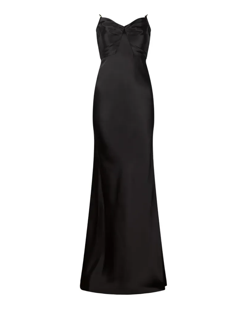 Elisabetta Franchi sleeveless maxi dress - Schwarz Schwarz