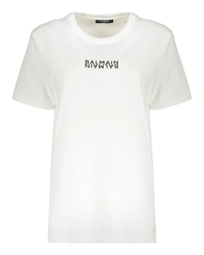 Balmain logo short-sleeve T-shirt - Weiß Weiß