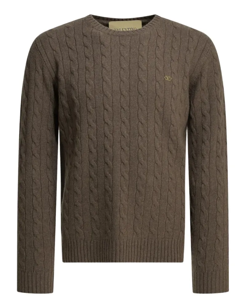Valentino Garavani Kaschmirpullover mit Zopfmuster - Braun Braun