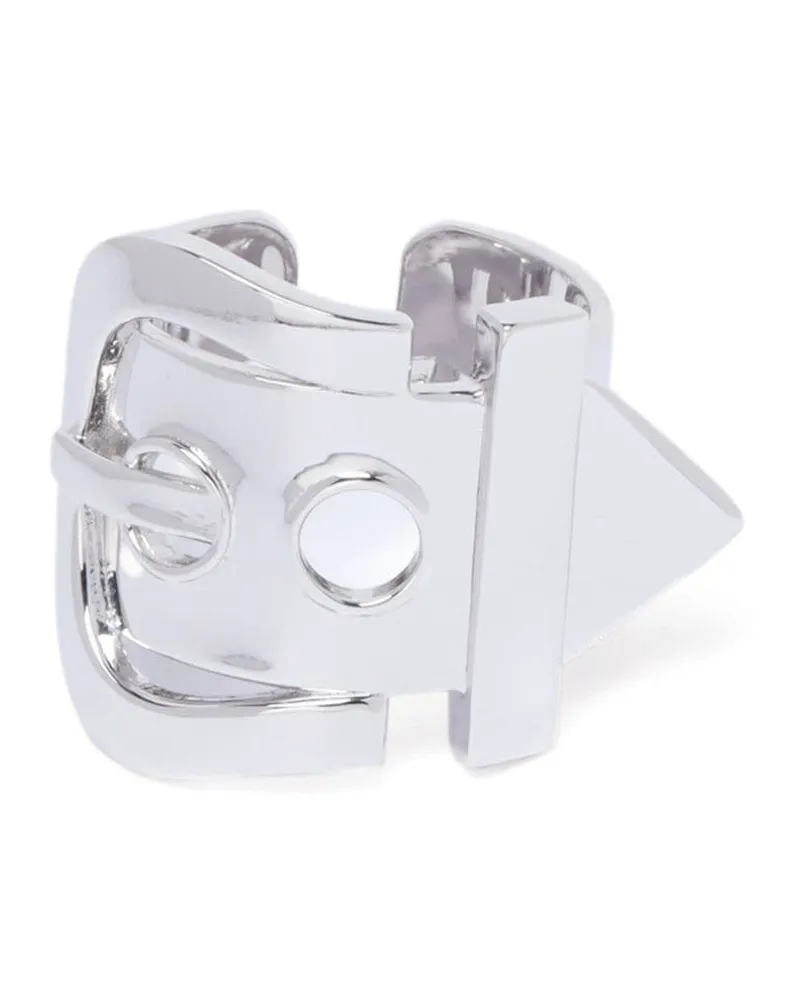 WE 11 DONE Belt Ring mit poliertem Finish - Silber Silber