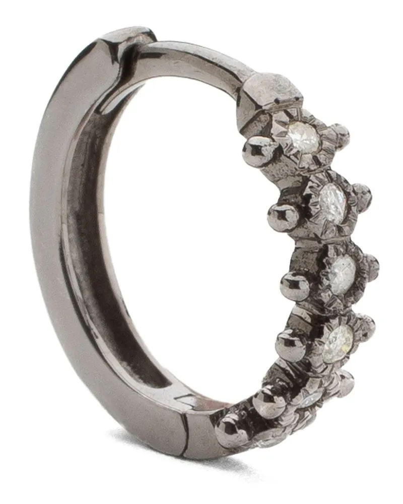 de Jaegher 18kt black gold Mrs Darling diamond earrings - Schwarz Schwarz