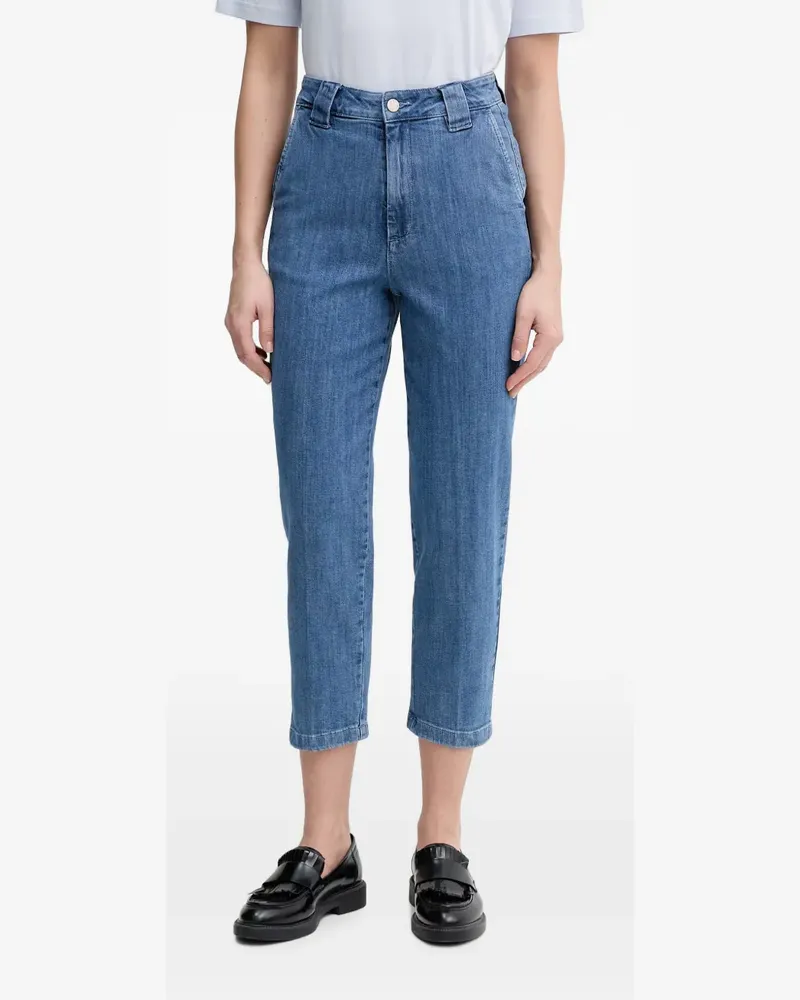 Benetton Cropped-Jeans mit hohem Bund - Blau Blau