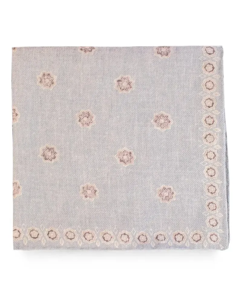 Eleventy floral-pattern pocket square - Grau Grau
