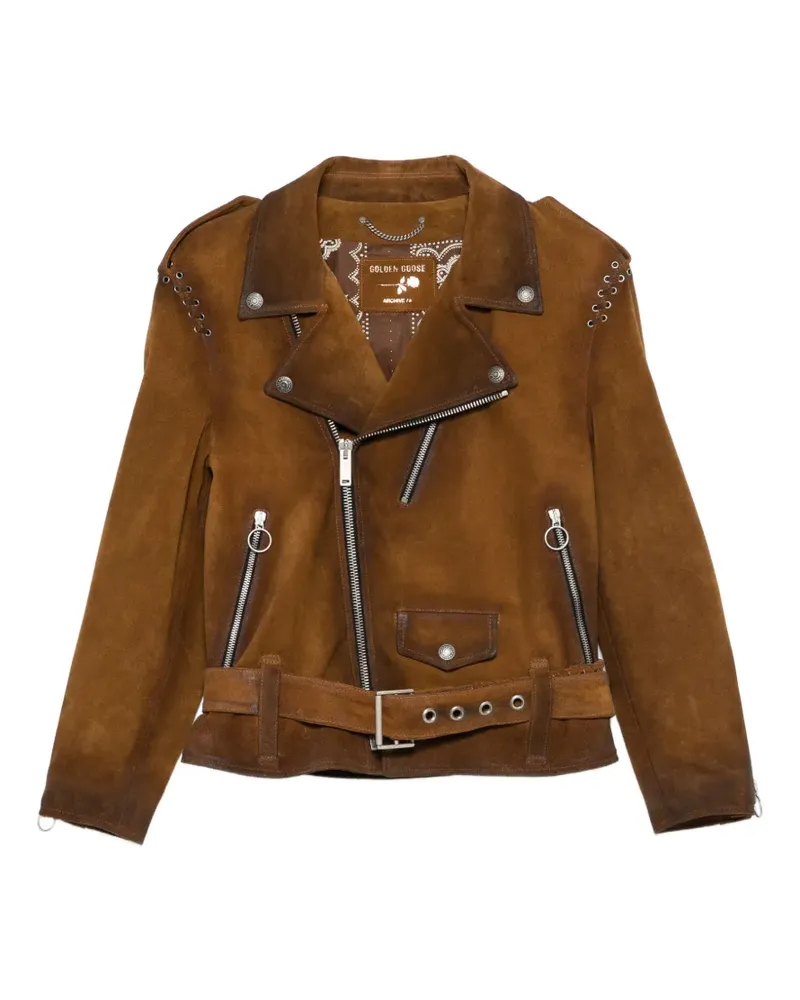 Golden Goose Gürteljacke mit Nieten - Braun Braun