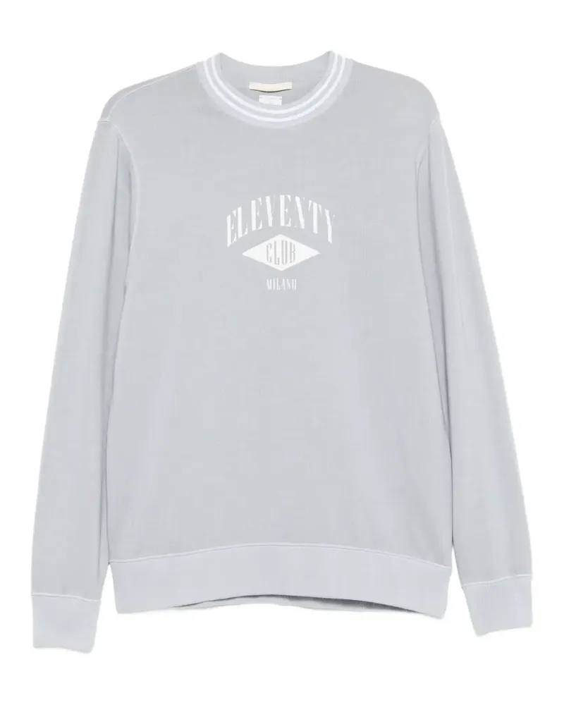 Eleventy Sweatshirt mit Logo-Print - Grau Grau