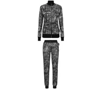 Jogginganzug mit grafischem Print - Schwarz