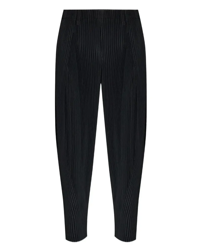 Issey Miyake Plissierte Hose - Schwarz Schwarz