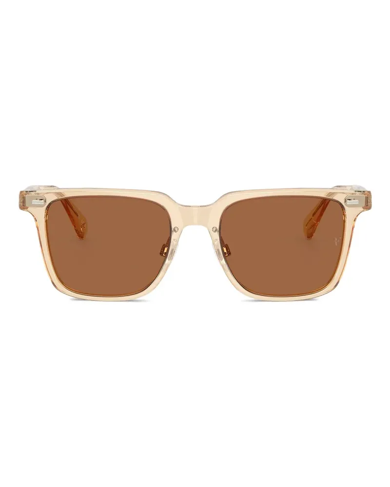 Oliver Peoples Sonnenbrille mit eckigem Gestell - Braun Braun