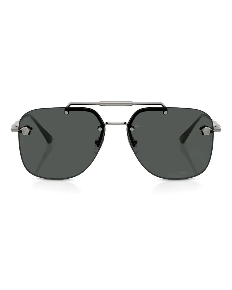 Versace browline medallion sunglasses - Silber Silber