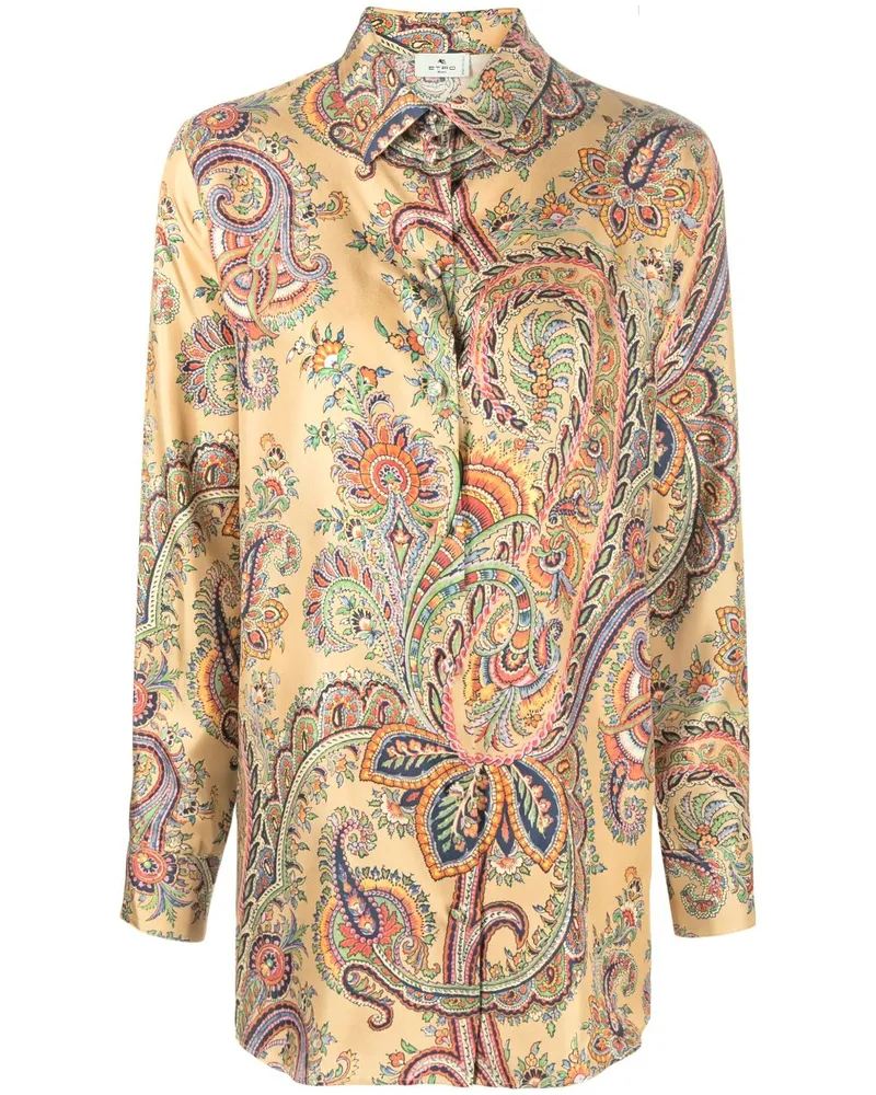 Etro Seidenhemd mit Paisley-Print - Nude Nude