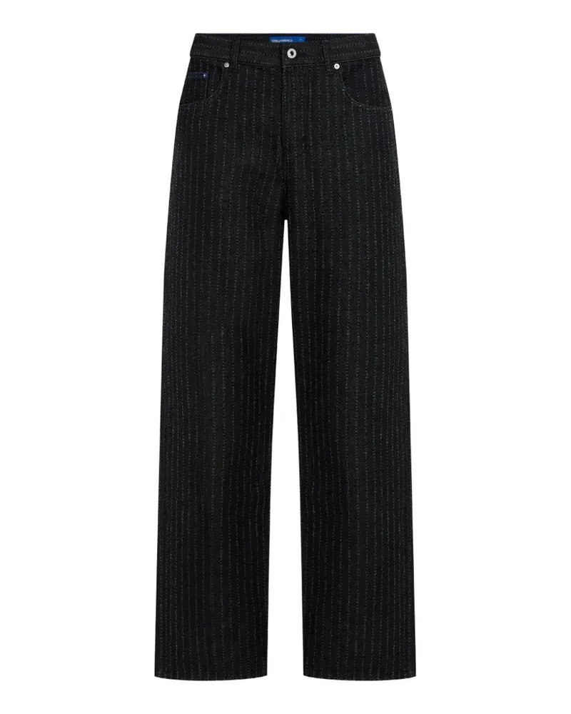 Karl Lagerfeld pinstripe jeans - Schwarz Schwarz