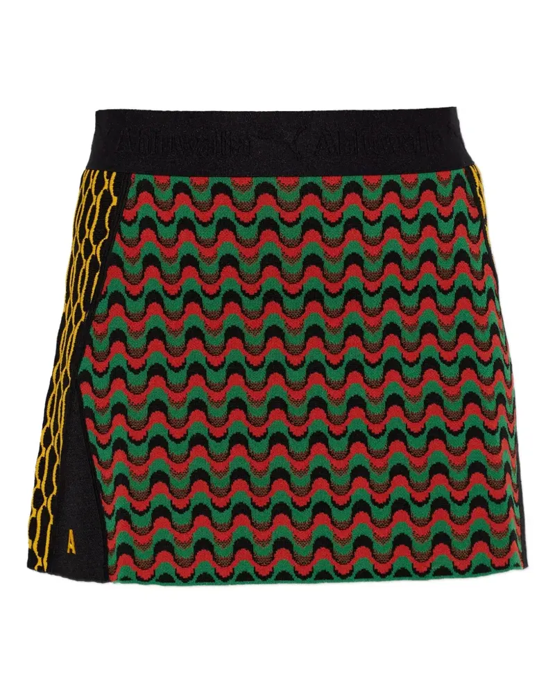 Puma x Ahluwalia Minirock aus Jacquardstrick - Grün Grün