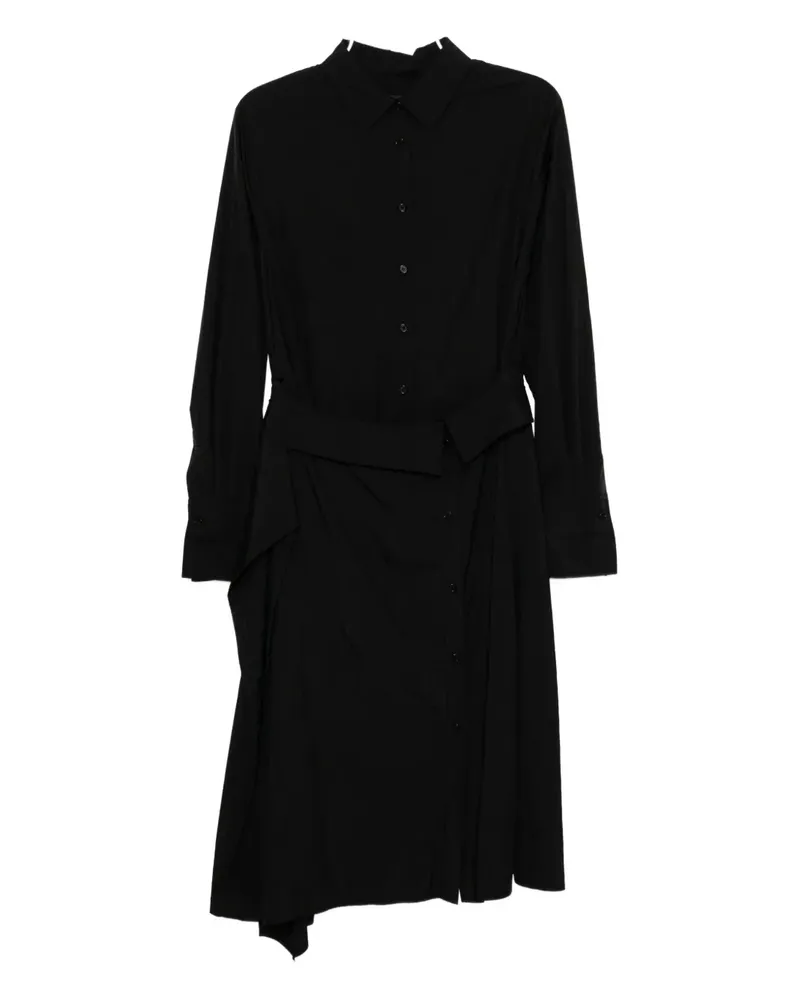 JUUN.J belted-waist shirt dress - Schwarz Schwarz