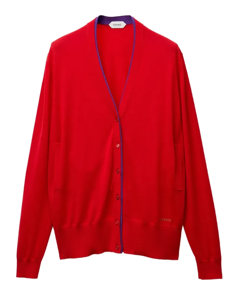 Versace Cardigan mit Stickerei - Rot Rot
