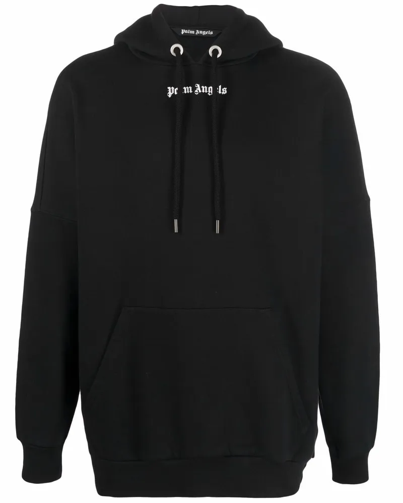 Palm Angels Hoodie mit Logo-Print - Schwarz Schwarz