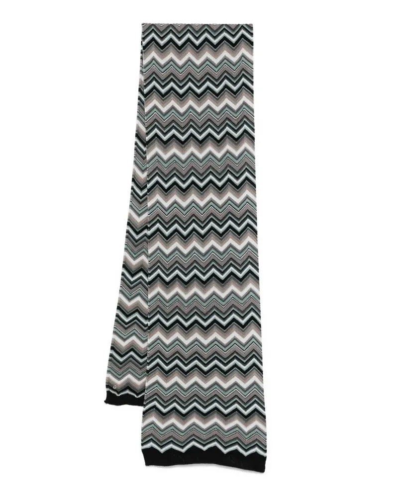 Missoni zigzag woven design scarf - Schwarz Schwarz