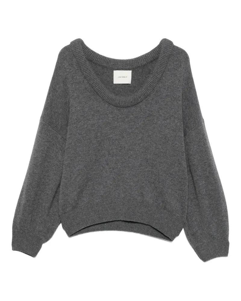 Lisa Yang Doria Pullover mit U-Ausschnitt - Grau Grau