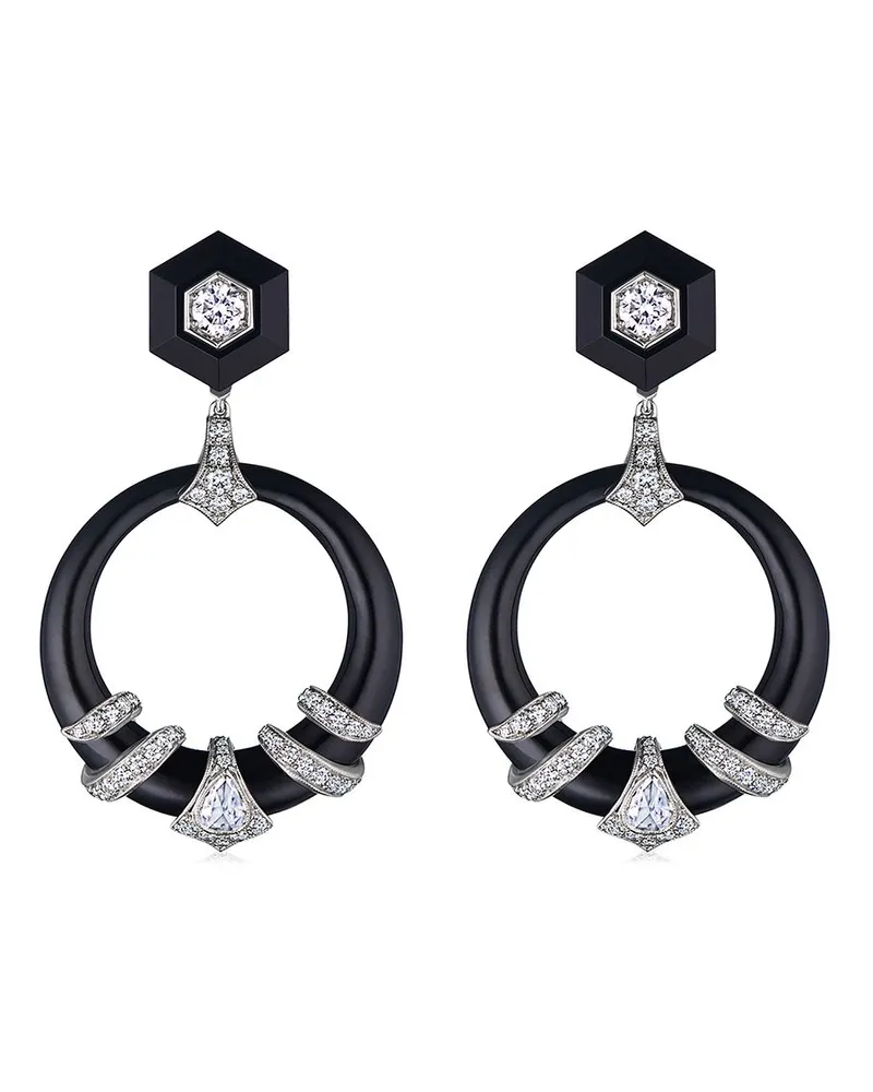 Fred Leighton 18kt Ohrringe mit Diamanten - Silber Silber