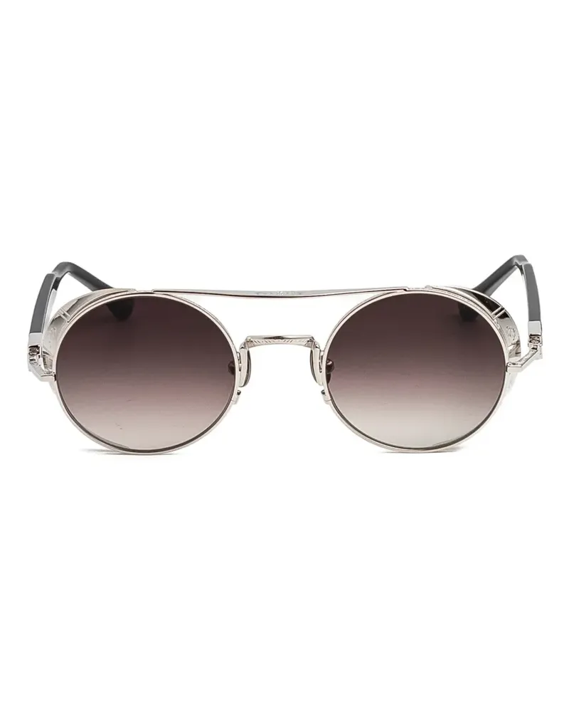 MATSUDA side-shield round-frame sunglasses - Silber Silber