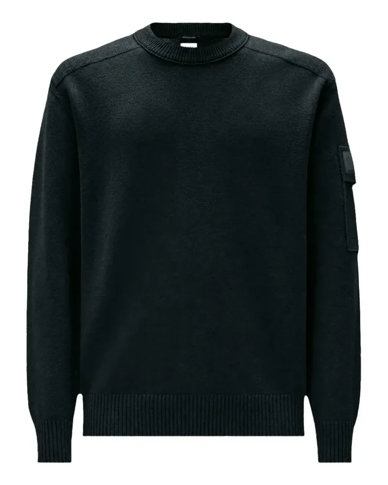 C.P. Company Metropolis Series Pullover aus extrafeiner Merinowolle - Schwarz Schwarz
