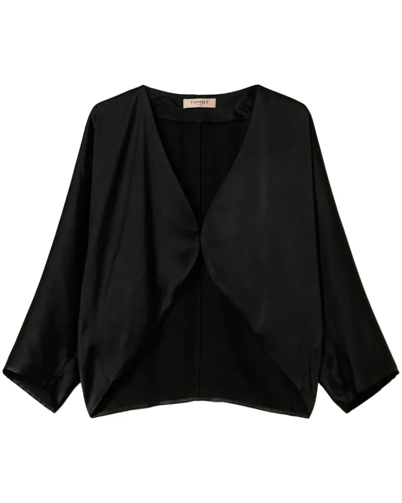 Twin-Set Jacke aus Satin - Schwarz Schwarz