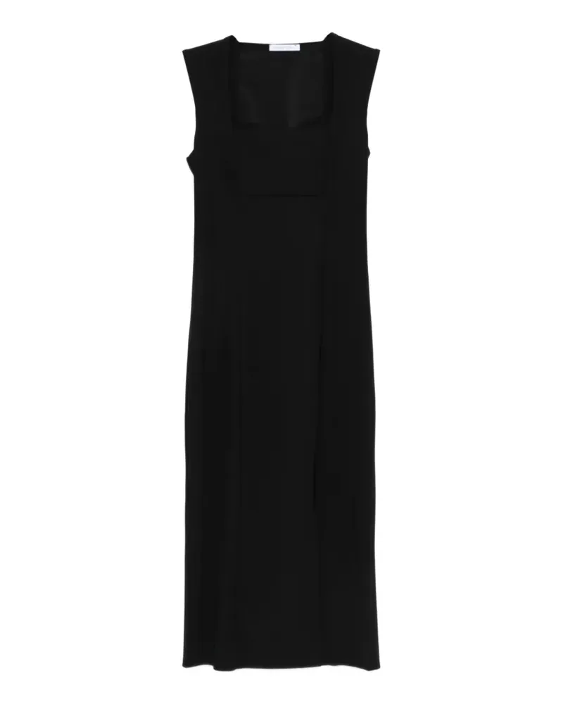 Patrizia Pepe square-neck midi dress - Schwarz Schwarz