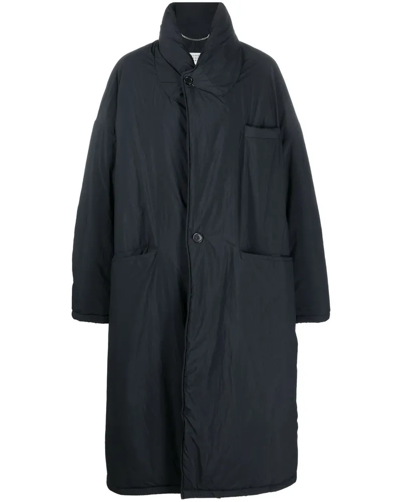 Maison Margiela Mantel mit Stehkragen - Schwarz Schwarz