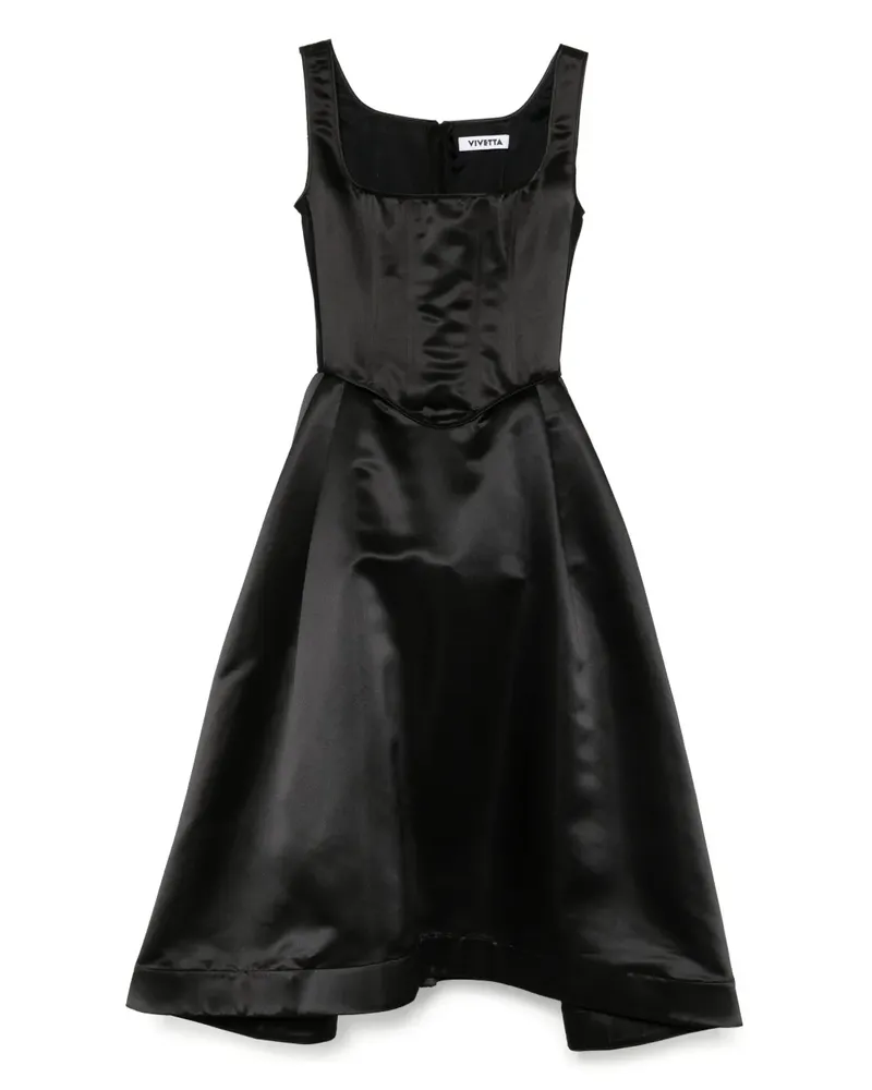Vivetta Midikleid mit Bustier-Oberteil - Schwarz Schwarz