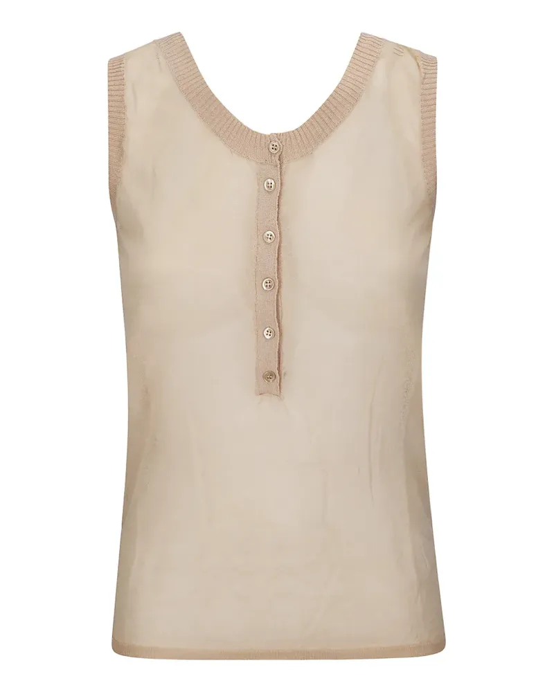 Paloma Wool Velata ribbed-trim top - Nude Nude