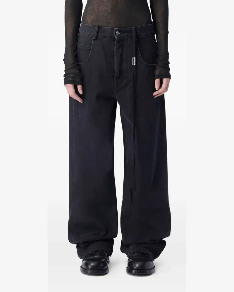 Ann Demeulemeester Weite High-Rise-Jeans - Grau Grau