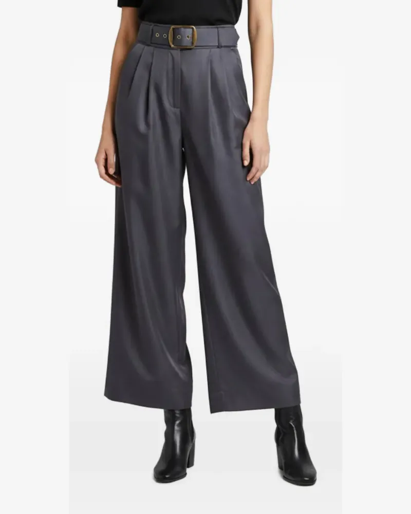 Zimmermann Paradise Hose mit Falten - Grau Grau