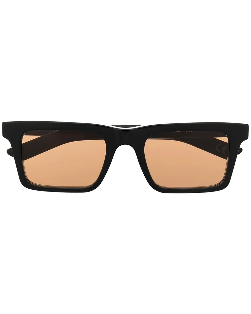 RETROSUPERFUTURE Sonnenbrille mit eckigem Gestell - Schwarz Schwarz