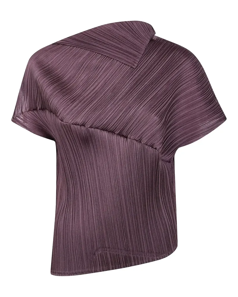 Issey Miyake Asymmetrisches Leap Oberteil mit Falten - Braun Braun