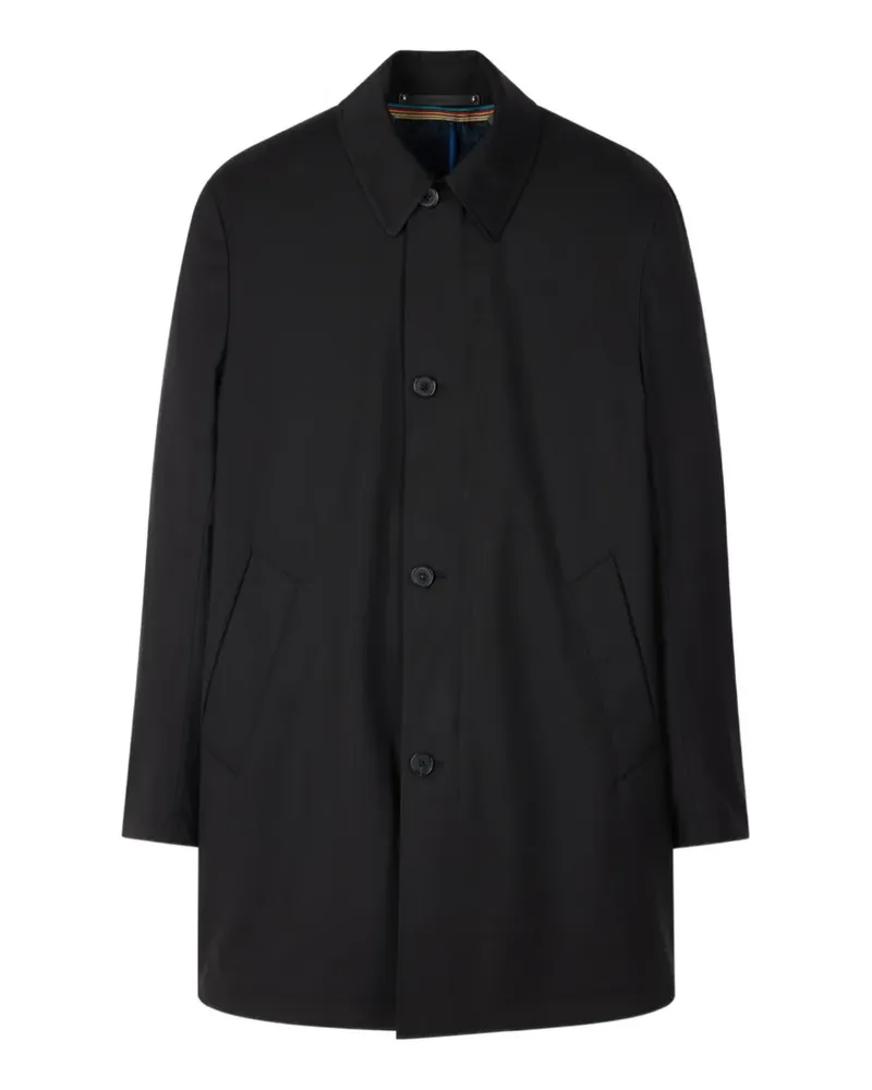 Paul Smith Einreihiger Mantel - Schwarz Schwarz