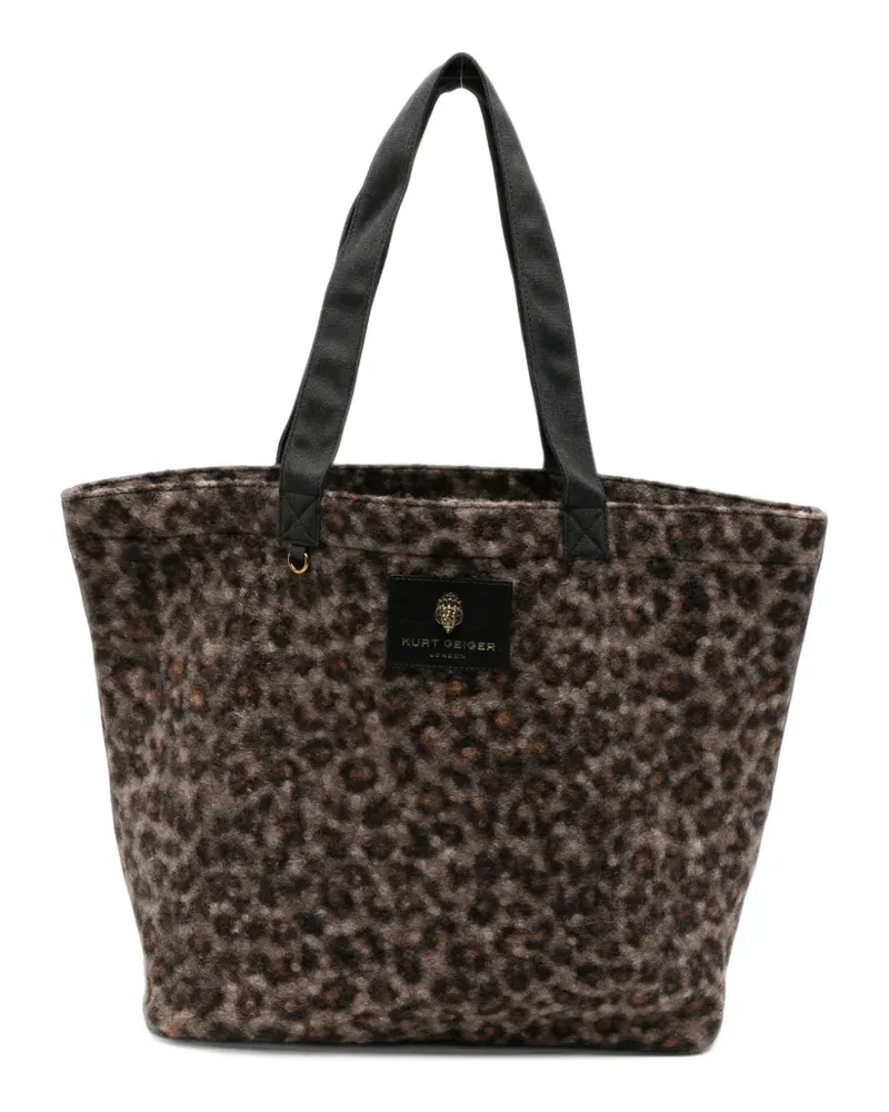 Kurt Geiger Holborn leopard-print tote bag - Braun Braun