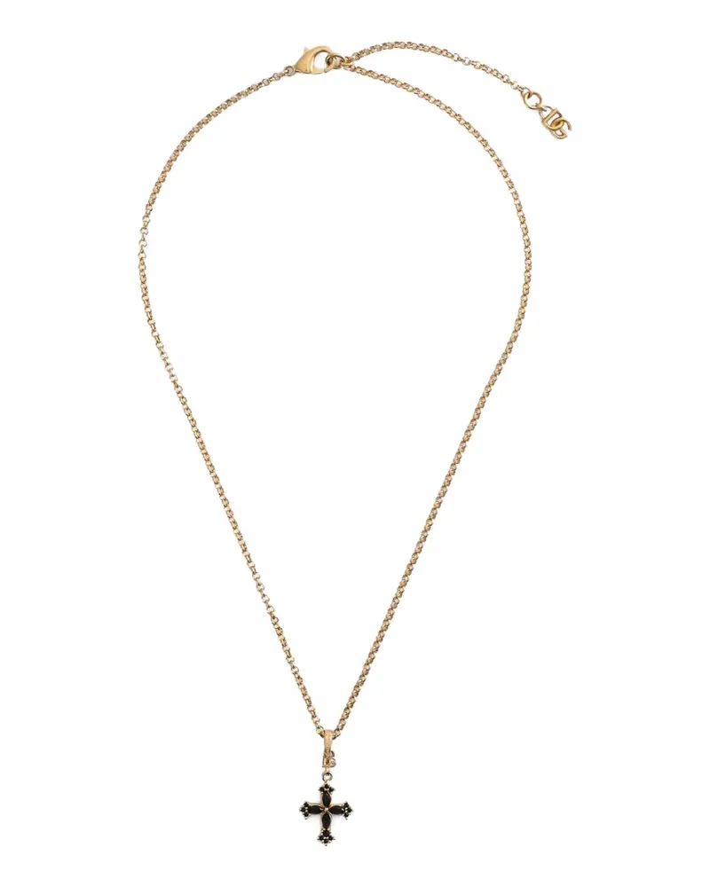 Dolce & Gabbana Halskette mit Kreuzanhänger - Gold Gold