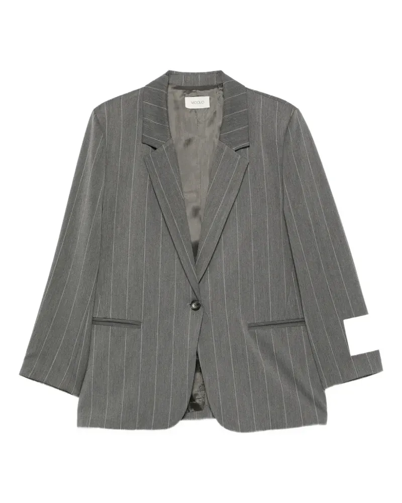 VICOLO pinstripe-pattern single-breasted blazer - Grau Grau