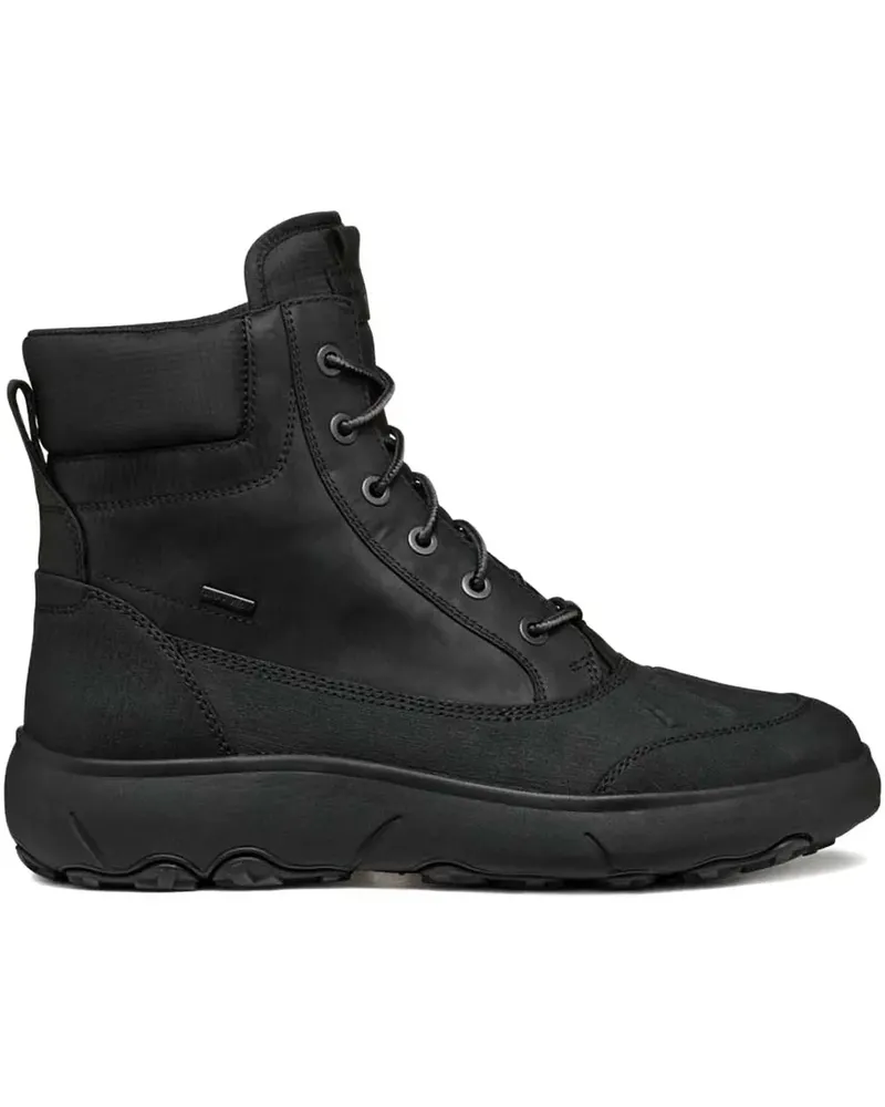 Geox Schnürstiefel aus Leder - Schwarz Schwarz