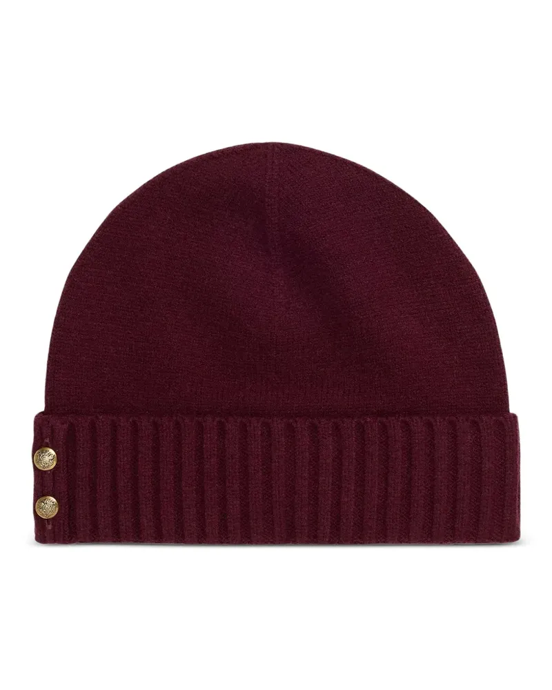 Ralph Lauren Gerippte Beanie mit Knöpfen - Rot Rot